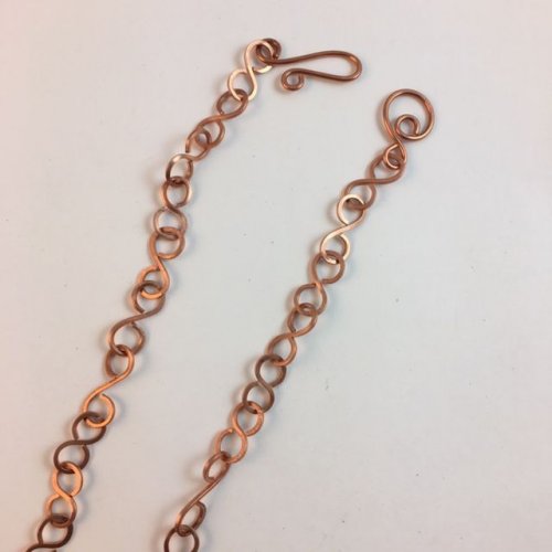 Karen Meador, Ph.D.'s Hammered Chaos Necklace - , Contemporary Wire Jewelry, Coiling, Coiling Wire, Wire Coiling, Crocheting, Loops, Wire Loop, Wrapped Wire Loop, Spirals, Wire Spiral, Spiral Wire Wrap, hammered chaos necklace